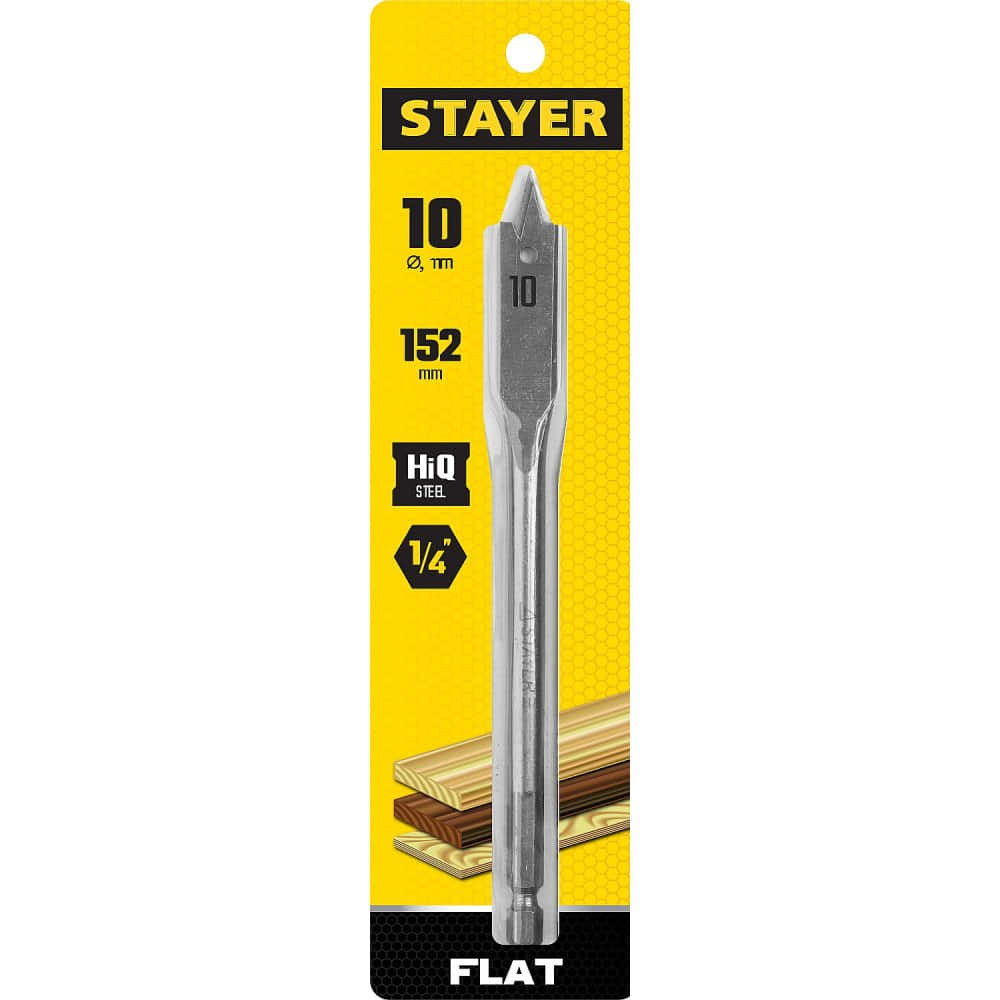 STAYER FLAT 10 x 152мм, сверло по дереву перовое