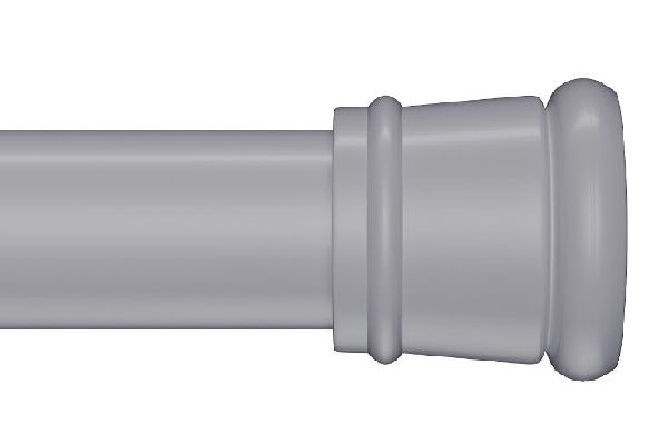 Карниз для ванной 110-200см серый IDDIS SRC0120i14
