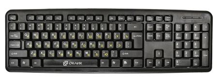 Клавиатура Oklick130M черный USB клавиатура