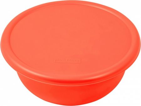 Миска с крышкой  1,2л с крышкой Коралловый (Пласт Тим) 1/18