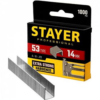 STAYER  скобы тип 53 (A/10/JT21), 14 мм, калибр 23GA. 1000 шт. (3159-14)
