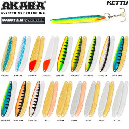 Блесна зим. Akara Ice Kettu 50 7 гр. 21-Sil/Sil