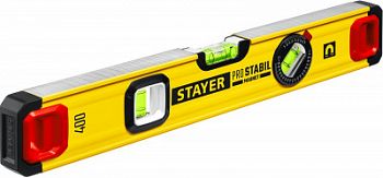 STAYER ProStabil Magnet 400 мм уровень магнитный с двумя фрезерованными поверхностями