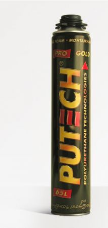 Пена монтажная PUTECH про Gold 850 мл. профессиональная 65 л. ЗИМА до -15С (16шт/кор)