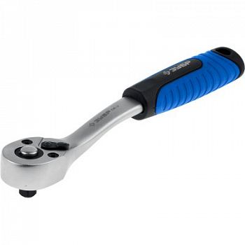 ЗУБР  1/4", 72 зубца, трещотка для торцовых головок (27730-1/4)